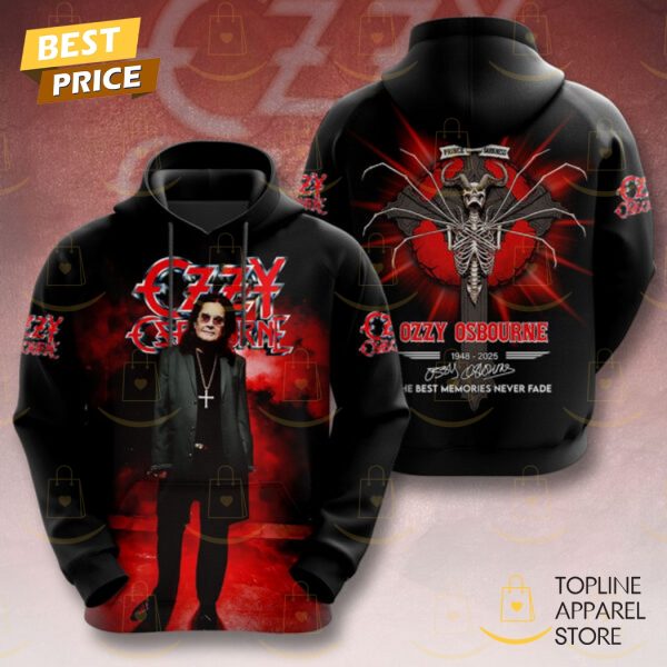 Black Sabbath x Ozzy Osbourne 1948-2025 Signature The Best Memories Never Fade Hoodie