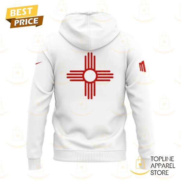 New Mexico Lobos Wordmark Logo Uniform Hoodie – White