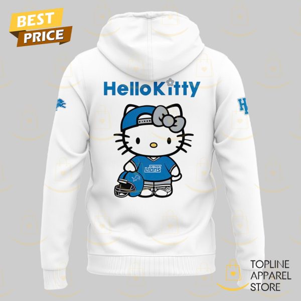 Detroit Lions Cat 2025 White Hoodie