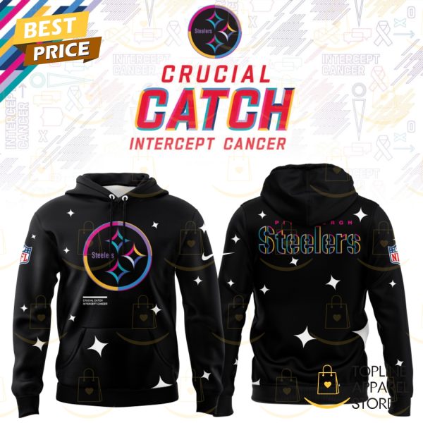 Pittsburgh Steelers Black 2025 Crucial Catch Tri-Blend Dri-FIT Hoodie