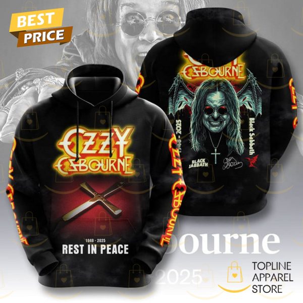 Black Sabbath x Ozzy Osbourne Rest In Peace Hoodie