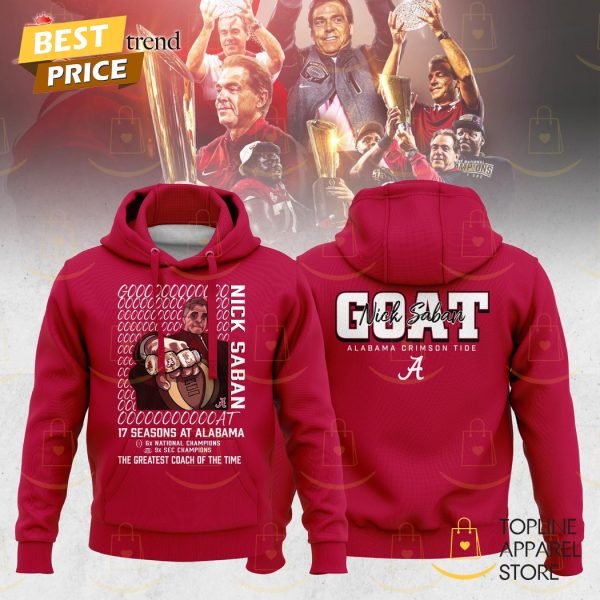 Alabama Crimson Tide Nick Saban Coach Hoodie – Red