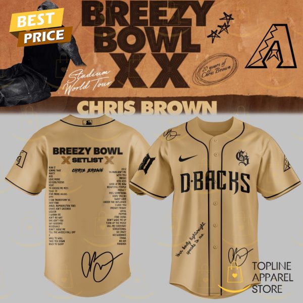 Diamondbacks Breezy Bowl XX Tour Chris Brown Baseball Jersey