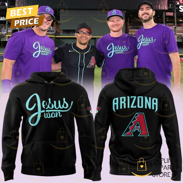 Arizona Diamondbacks Jesus Won Hoodie – Black