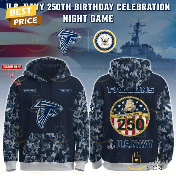 Atlanta Falcons Navy 250th Birthday Hoodie