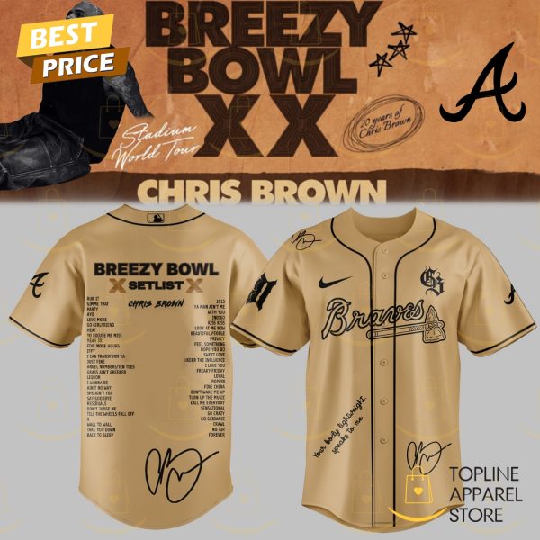 Braves Breezy Bowl XX Tour Chris Brown Baseball Jersey