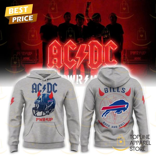 Buffalo Bills Football Helmet PWR UP US Tour 2025 Grey Hoodie