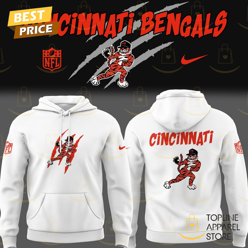Cincinnati Bengals 2025 White Hoodie Cincinnati Bengals 2025 White Hoodie
