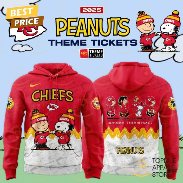 Kansas City Chiefs Happiness Is 75 Years 2025 Hoodie