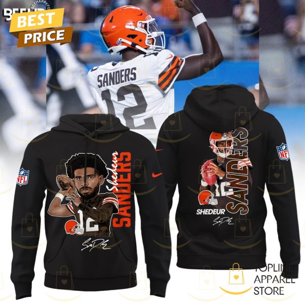 Cleveland Browns Shedeur Sanders Signature Hoodie – Black