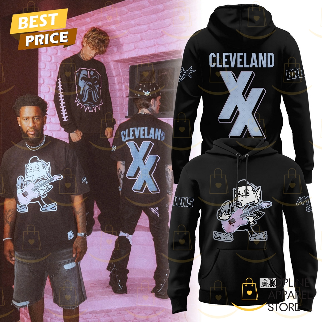 Cleveland Browns x MGK Black Hoodie Cleveland Browns x MGK Black Hoodie