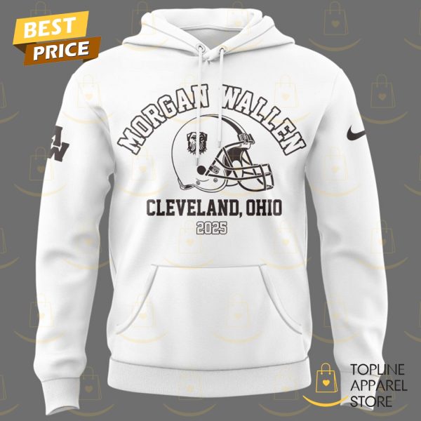 Wallen x Cleveland Browns Im The Problem Tour 2025 Hoodie – White