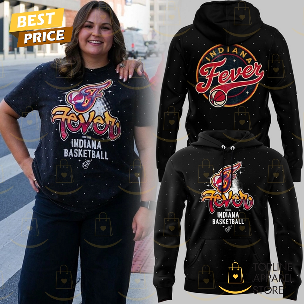 Indiana Fever Basketball 2025 Black Hoodie Indiana Fever Basketball 2025 Black Hoodie