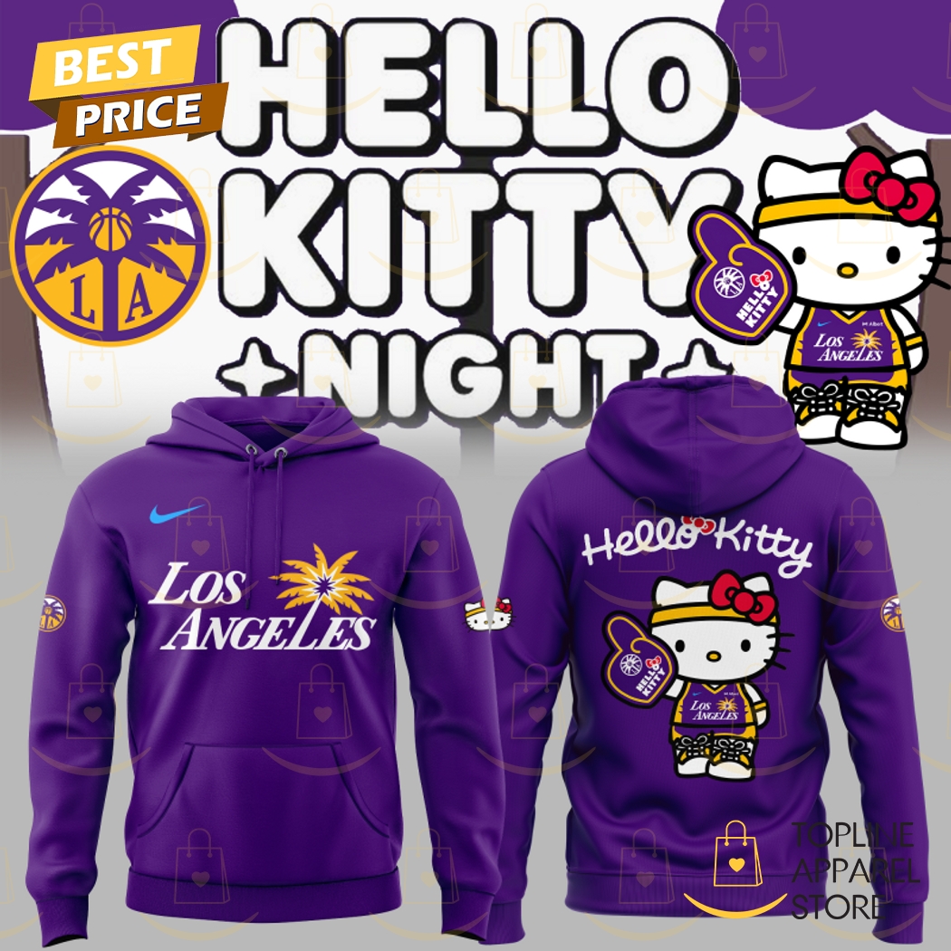 Los Angeles Sparks Kitty Purple Hoodie Los Angeles Sparks Kitty Purple Hoodie