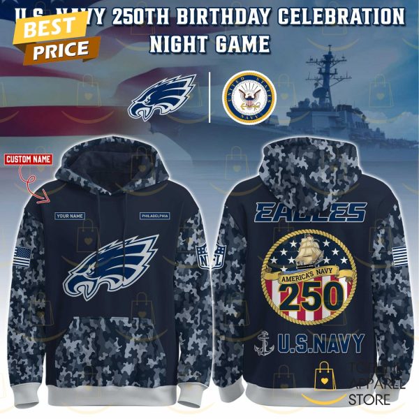 Philadelphia Eagles Navy 250th Birthday Hoodie