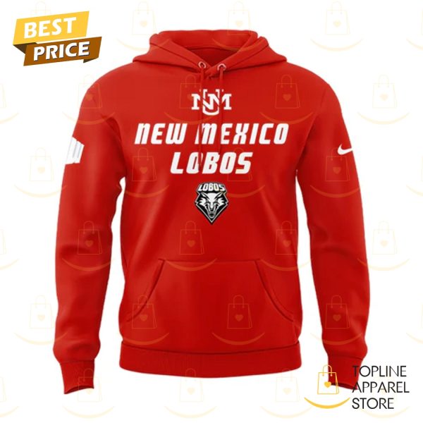 New Mexico Lobos Wordmark Logo Uniform Hoodie – Red