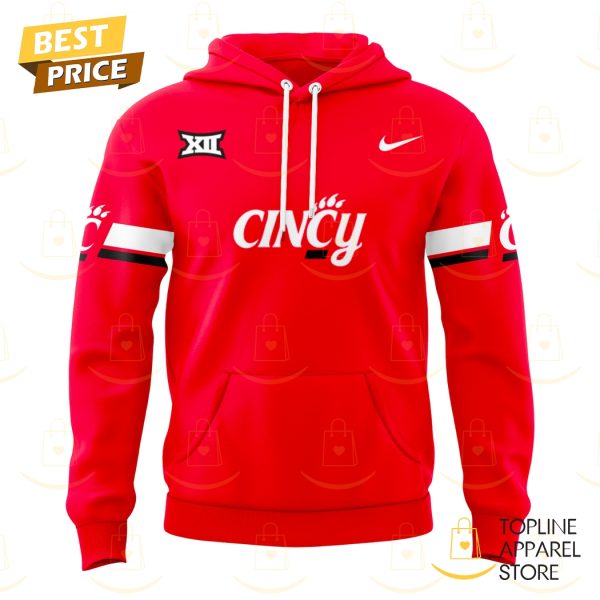 Cincinnati Bearcats Football Big 12 Black Pullover 2025 Hoodie