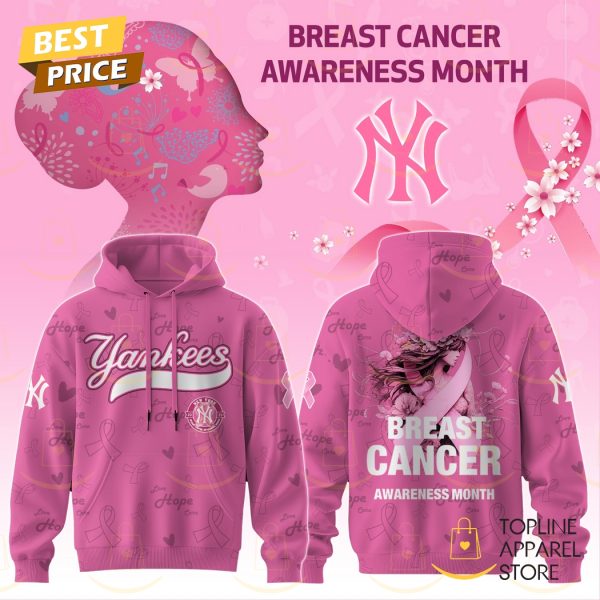 NYY x Breast Cancer Awareness Month 2025 Hoodie – Pink