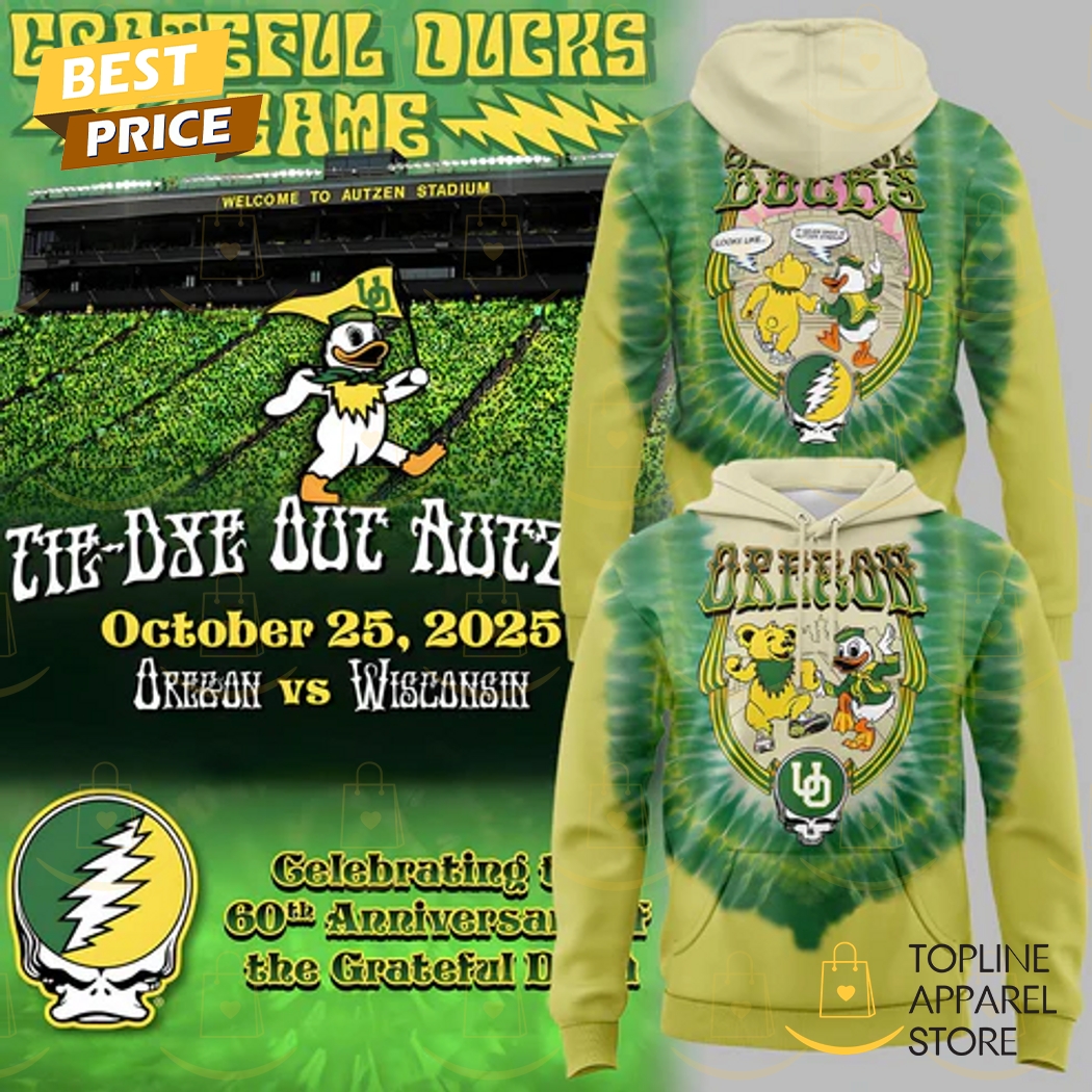 Oregon Duck Grateful Duck 2025 Hoodie Oregon Duck Grateful Duck 2025 Hoodie