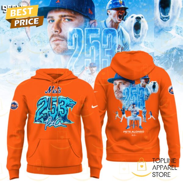 Pete Alonso Mets All-Time Home Run Leader Hoodie – Orange