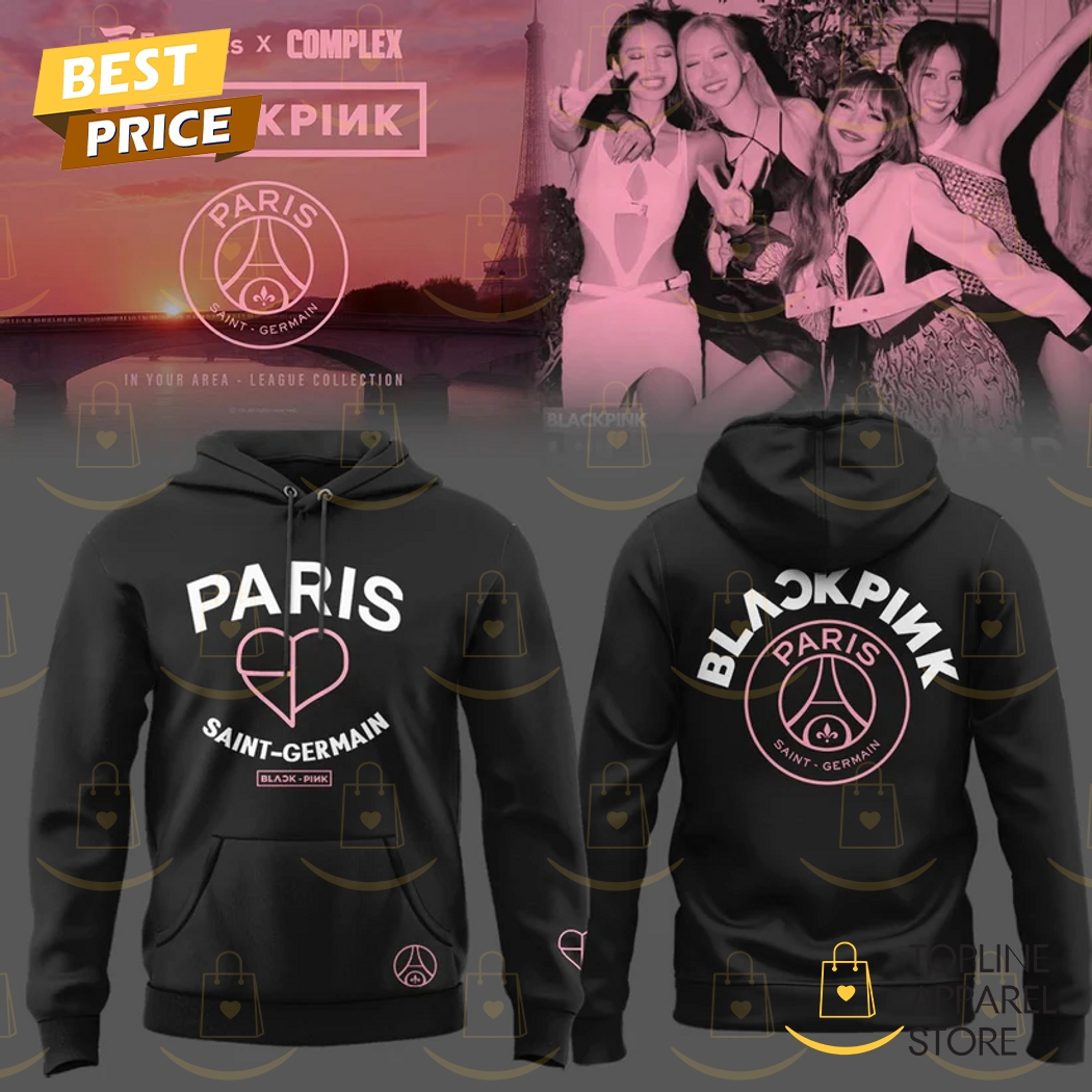 PSG x Blackpink 2025 Black Hoodie PSG x Blackpink 2025 Black Hoodie