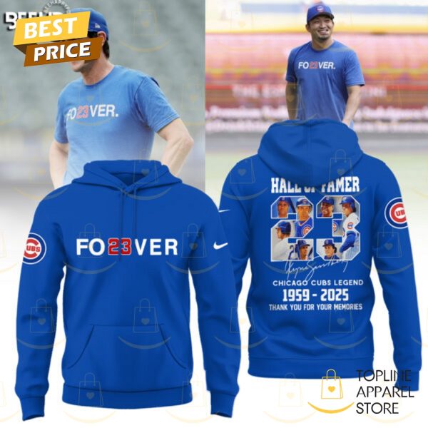 R.I.P Ryne Sandberg Forever 23 Hall Of Famer Signature Thank You For The Memories Hoodie