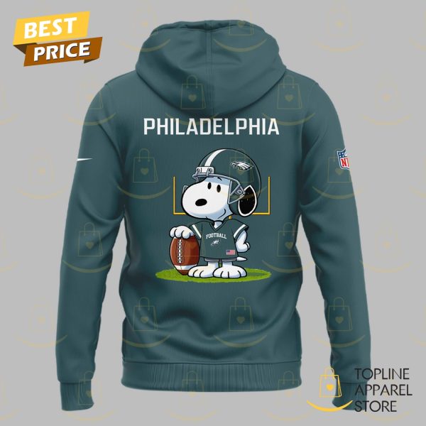 Philadelphia Eagles Snoopy 2025 Green Hoodie