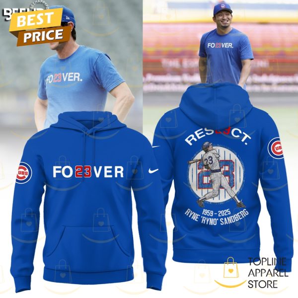 Ryne Sandberg Forever 23 1959-2025 Hoodie – Blue