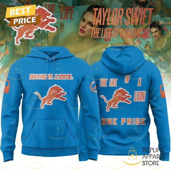 Taylor Swift The Life Of A Showgirl Album 2025 x Detroit Lions Hoodie