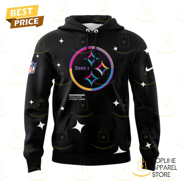 Pittsburgh Steelers Black 2025 Crucial Catch Tri-Blend Dri-FIT Hoodie
