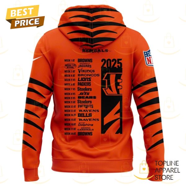 Cincinnati Bengals New Season 2025 Orange Hoodie
