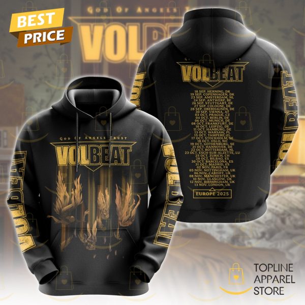 Volbeat God Of Angels Trust Europe 2025 Tour Hoodie