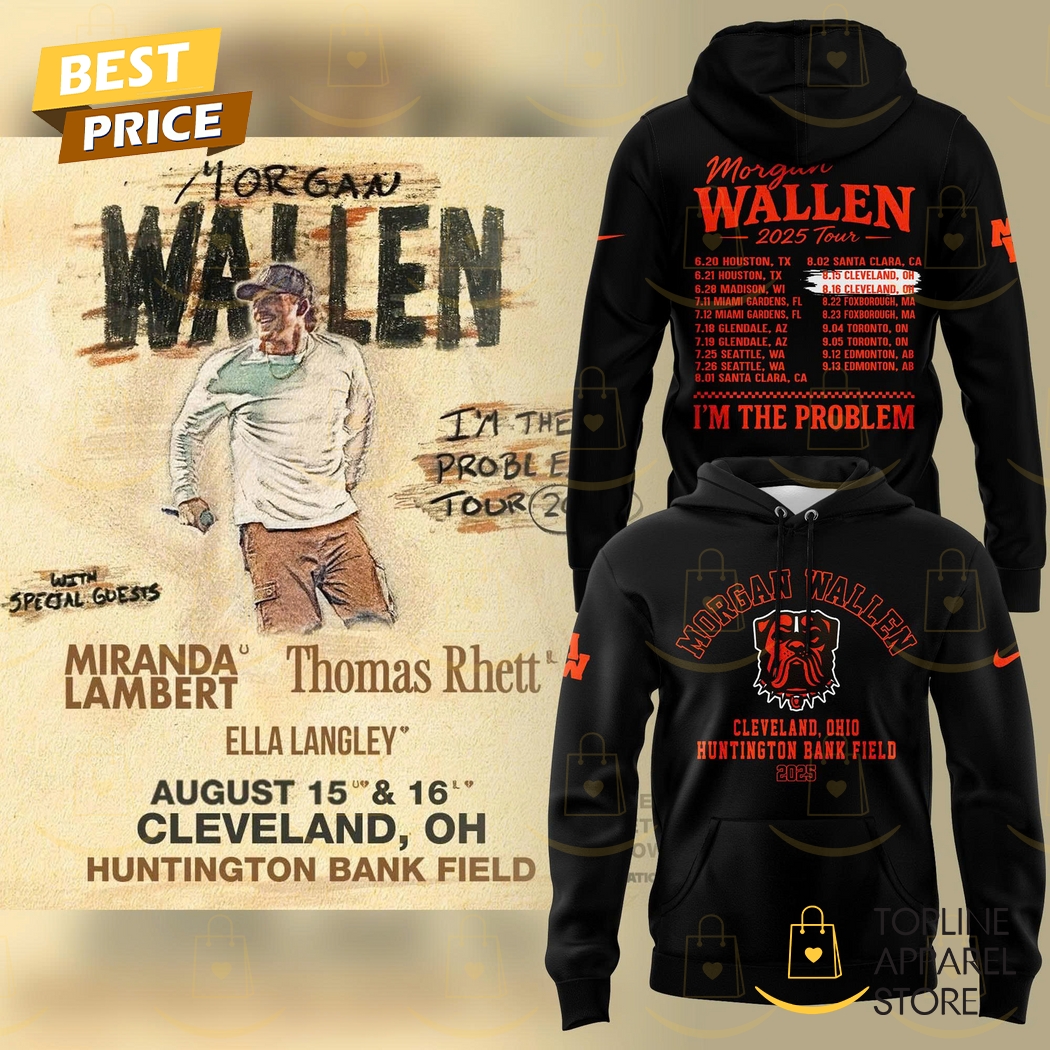 Wallen x Cleveland Browns Im The Problem 2025 Tour Hoodie Wallen x Cleveland Browns Im The Problem 2025 Tour Hoodie
