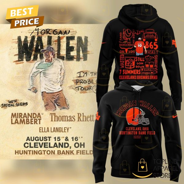 Wallen x Cleveland Browns Im The Problem Tour 2025 Hoodie – Black