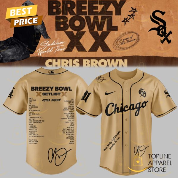 White Sox Breezy Bowl XX Tour Chris Brown Baseball Jersey