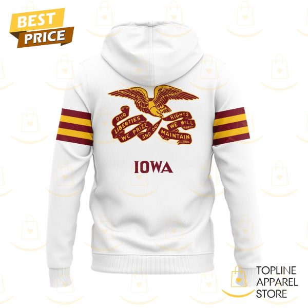 Iowa State Cyclones Flag Uniform Hoodie – White