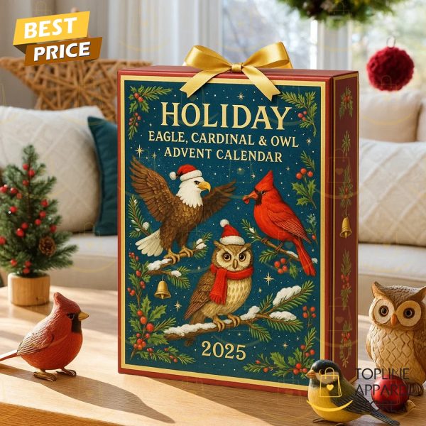 Holiday Eagle, Cardinal & Owl Advent Calendar