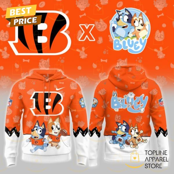 Bengals Bluey 2025 Orange Hoodie