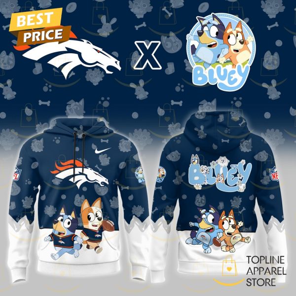 Broncos Bluey 2025 Blue Hoodie
