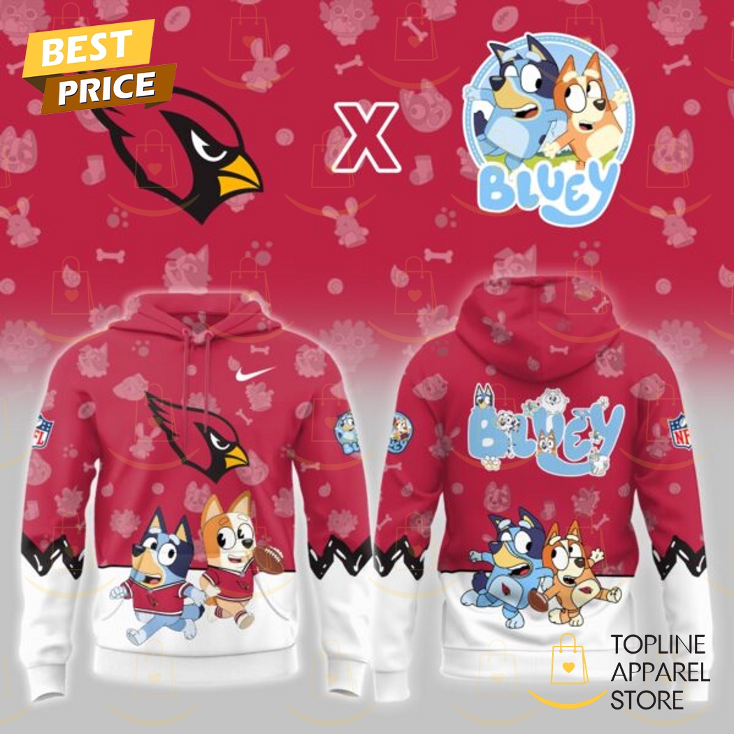 Cardinals Bluey 2025 Red Hoodie Cardinals Bluey 2025 Red Hoodie