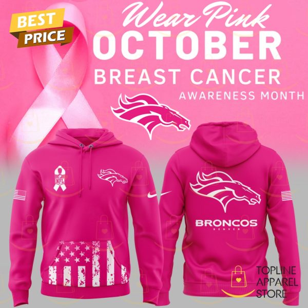 Denver Broncos Breast Cancer Awareness 2025 Pink Hoodie
