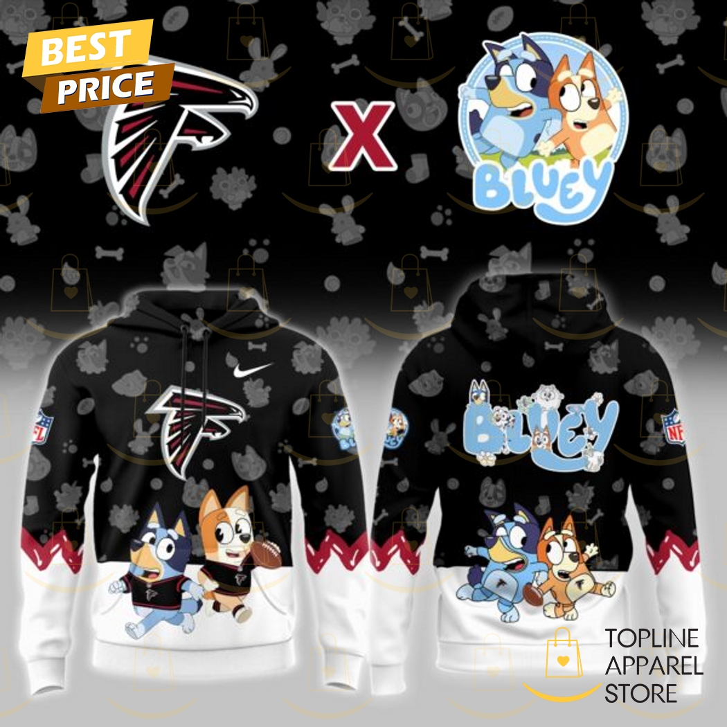 Falcons Bluey 2025 Black Hoodie Falcons Bluey 2025 Black Hoodie