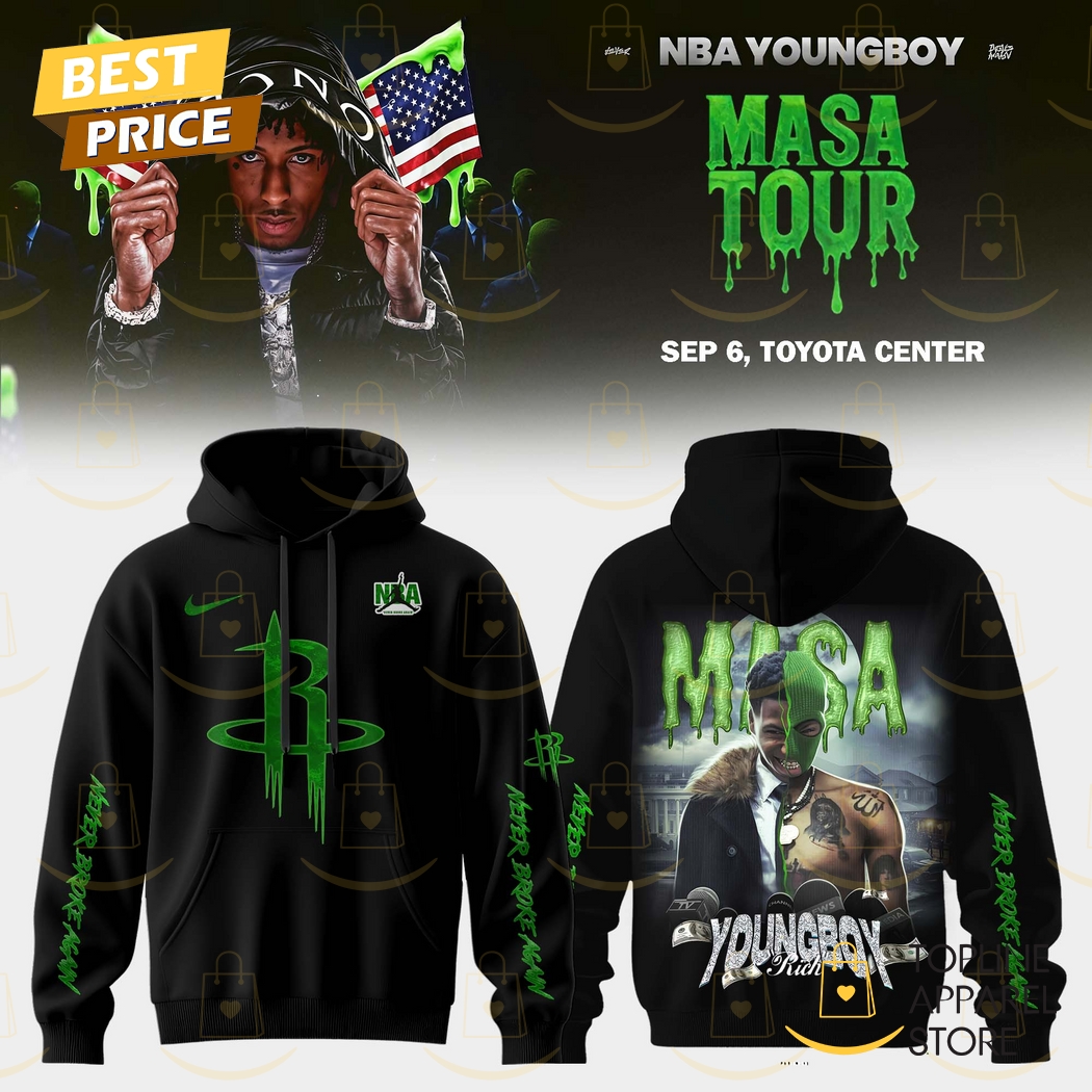 Houston Rockets Young Boy MASA Tour Merch 2025 Hoodie Houston Rockets Young Boy MASA Tour Merch 2025 Hoodie