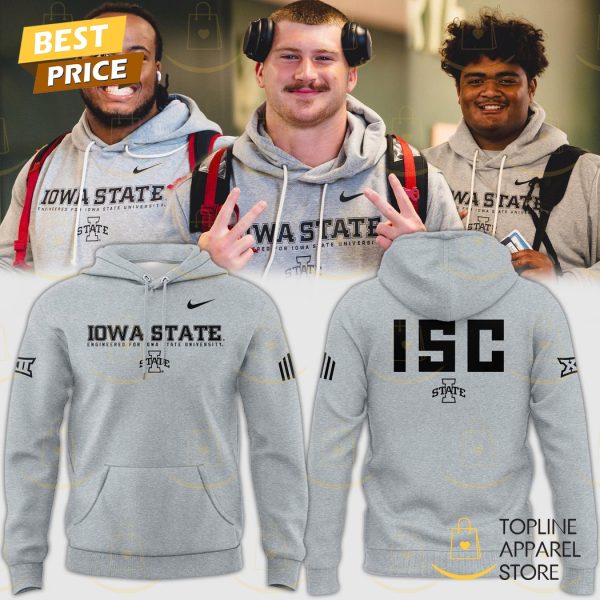 Iowa State Cyclones 2025 ISC Logo Hoodie – Grey