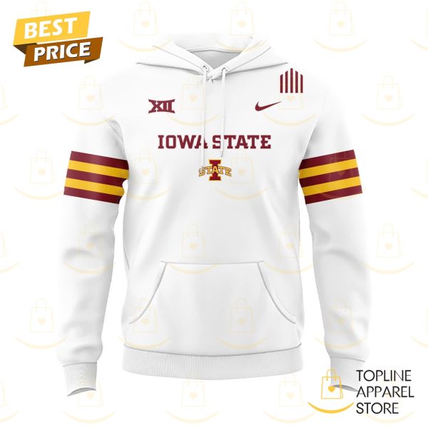 Iowa State Cyclones Flag Uniform Hoodie – White