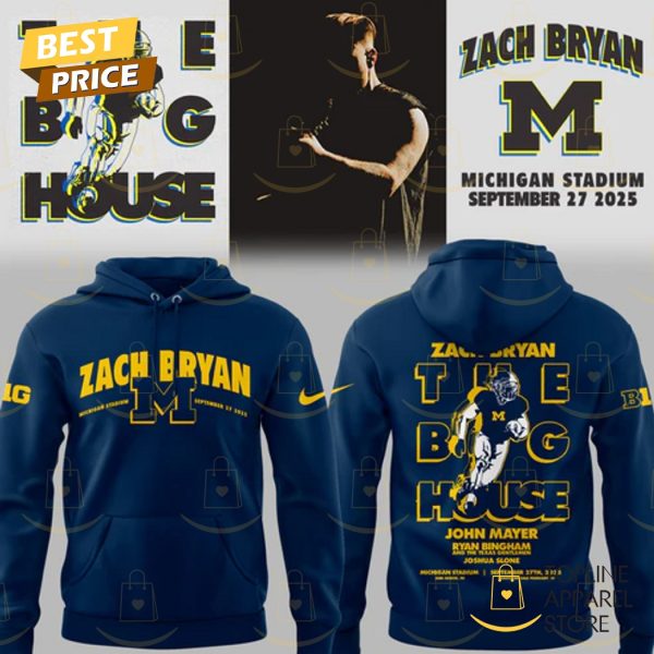 Michigan Fb Zach The Quittin Time Tour 2025 Michigan Stadium Hoodie