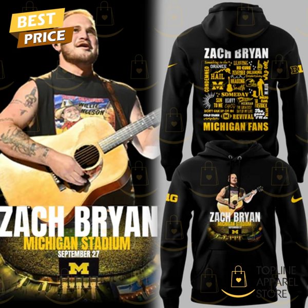 Michigan Zach The Quittin Time Tour 2025 Hoodie