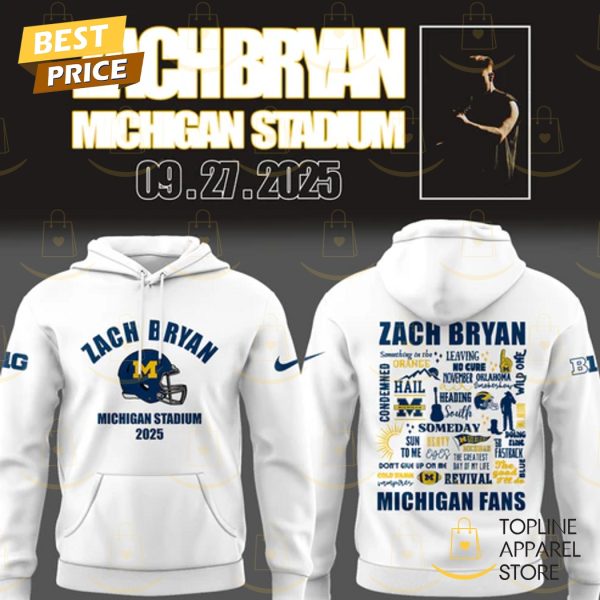 Michigan Zach The Quittin Time Tour 2025 Michigan Fan Hoodie