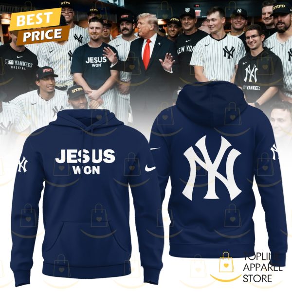 New York Yankees Jesus Won Blue Hoodie
