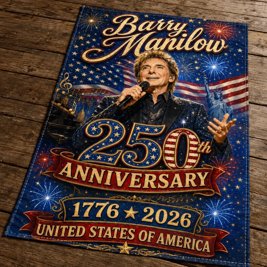 Barry Manilow USA 250th Anniversary 1776-2026 Patriotic Commemorative House Flag Barry Manilow USA 250th Anniversary 1776-2026 Patriotic Commemorative House Flag